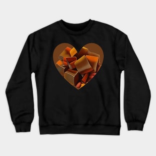 Bonfire Night Treacle Toffee Heart Vector Art Crewneck Sweatshirt